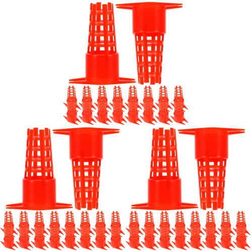 60Pcs Red Plastic Bee Breeding Cages for Protection 2