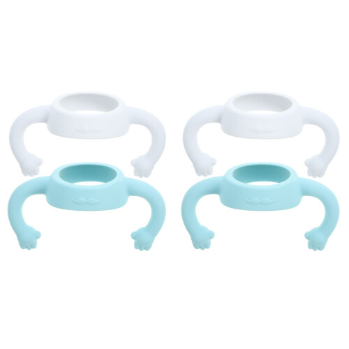 4Pcs Assorted Silicone Baby Bottle Handles Soft Feeding Bottle Holders 2