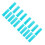 18Pcs Lightweight Plastic Cake Smoother Tool Sky-Blue 9