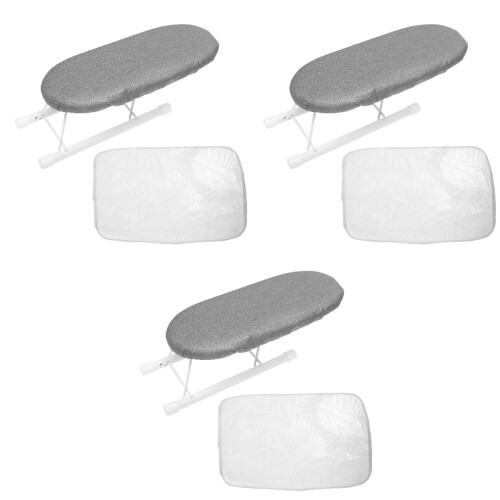 3Sets Compact Mini Ironing Board with Heat Insulation Pad Multi-Color 2