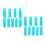 18Pcs Lightweight Plastic Cake Smoother Tool Sky-Blue 7