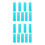 18Pcs Lightweight Plastic Cake Smoother Tool Sky-Blue 6
