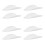 8Pcs Plastic Floating Storage Shelves Wall Mounted Decoration Shelves 10