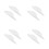 8Pcs Plastic Floating Storage Shelves Wall Mounted Decoration Shelves 7