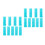 18Pcs Lightweight Plastic Cake Smoother Tool Sky-Blue 4