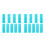 18Pcs Lightweight Plastic Cake Smoother Tool Sky-Blue 10