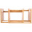 2Pcs Adjustable Khaki Wood Desk Bookshelf Cd Storage Organizer 1