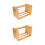 2Pcs Adjustable Khaki Wood Desk Bookshelf Cd Storage Organizer 5