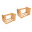2Pcs Adjustable Khaki Wood Desk Bookshelf Cd Storage Organizer 9
