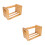 2Pcs Adjustable Khaki Wood Desk Bookshelf Cd Storage Organizer 6