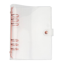 2Pz Custodia Protettiva PVC Raccoglitore A5 Rosa Oro Per Quaderno