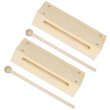 30Sets Khaki Hand Percussion Instruments Beech Wood for Music Practice