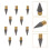 20Pcs Lightweight Black Sketching Pencil Inkless Pen Tips 10