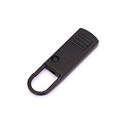 Zipper Pull Tab Replacement Metal Extension Fixer for-Black L
