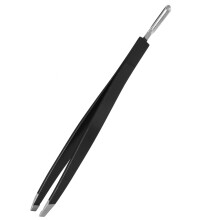 Ergonomic Black Stainless Steel Eyebrow Clip and Makeup Tool