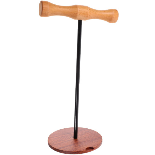 2Pz Auricolari Legno Nero Porta Headset Per Ufficio E Casa 1