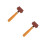 2Pcs Versatile Brown Rubber Rollers for Crafting and Painting 5