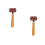 2Pcs Versatile Brown Rubber Rollers for Crafting and Painting 9