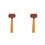 2Pcs Versatile Brown Rubber Rollers for Crafting and Painting 10