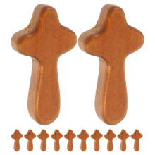60Pz Mini Croci Da Legno Liscio Per Decorazione E Collezione