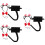3Set Set Costume Gatto Con Orecchie Tessuto Decorativo Per 6