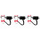 3Set Set Costume Gatto Con Orecchie Tessuto Decorativo Per 4