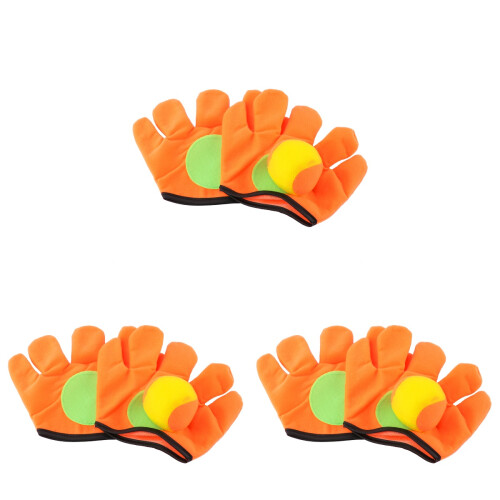 3Pz Set Arancioni Con Pallina in Tessuto Per 1