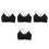 4Pcs Women's Black Breathable Cotton Tank Tops with Supportive Padding 5