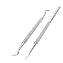 6Pz Strumento Cuticole Unghie Acciaio Argento Portatile