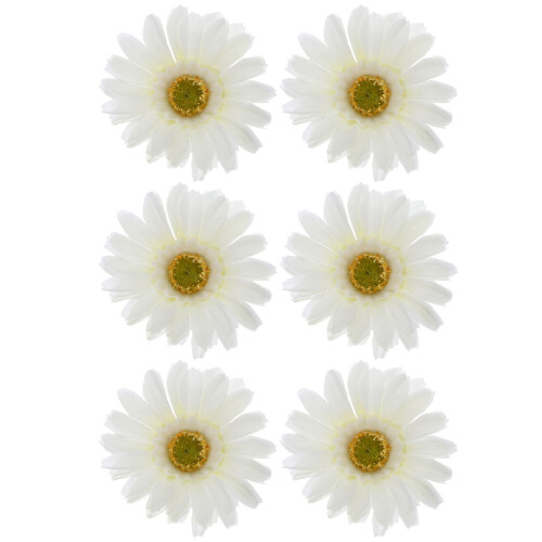 36Pz Clip Floreali Artificiale Bianco Decorazione Moda