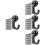 200Pcs Multi-Function Black Pushpins Plastic Steel Home Office Use 8