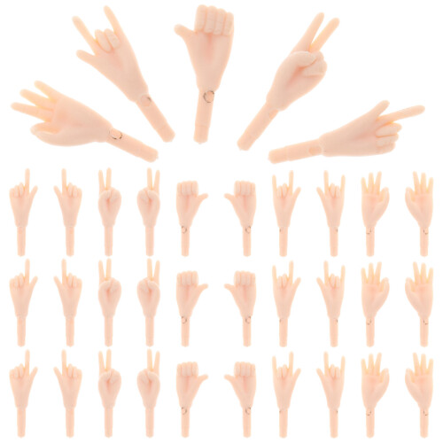 500Pz Componenti Bambola Beige PVC Per Progetti DIY E Decorativi 2