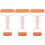 3Pcs Reusable Pink Dual Ends Rolling Pin Wood Plastic Baking Tool 6