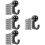 200Pcs Multi-Function Black Pushpins Plastic Steel Home Office Use 9