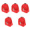 5Pz Mini in Tessuto Rosso Per Collezioni E Miniature Casa 5