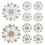 80Pz Argento Con E Strass Fiore Per Progetti DIY 1