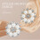 80Pz Argento Con E Strass Fiore Per Progetti DIY 3