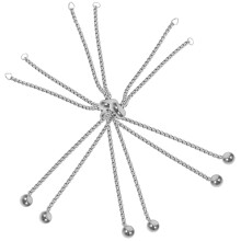15Pz in Acciaio Per Gioielli Bracciali Regolabili Argento