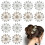 80Pz Argento Con E Strass Fiore Per Progetti DIY 2