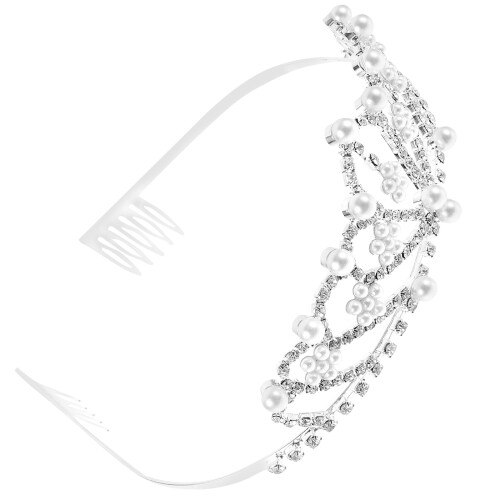 3Pz Corone Nuziali in Argento Brillanti Per Sposa E Feste 2