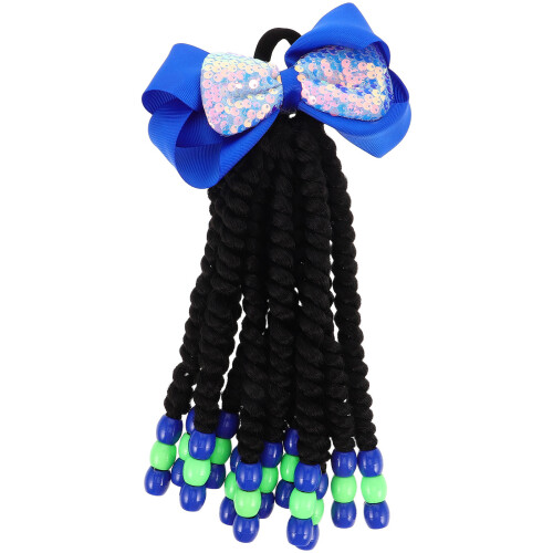 2Pz Extension Ponytail Con Fiocco E Perline Per 1