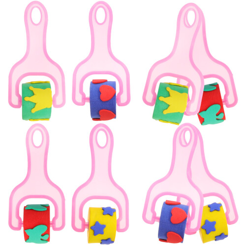 16Pz Rullini Spugna Per Bambini Rosato Materiale Sicuro 2