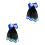 2Pz Extension Ponytail Con Fiocco E Perline Per 4