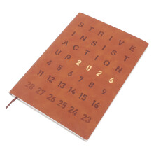 3Pz Calendario Planner 2026 Marrone Compatto Scrittura