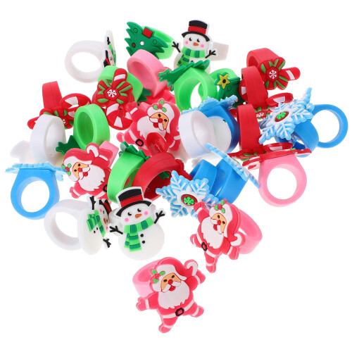 150Pz Anelli Gioielli PVC Natale Per Bambini Regali E 2