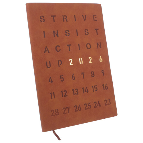 3Pz Calendario Planner 2026 Marrone Compatto Scrittura 2