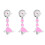3Pz Orologio Rosa Appeso, Design Per Infermieri E 4