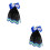 2Pz Extension Ponytail Con Fiocco E Perline Per 8