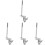 4Pz Clip Cowbell Argento Accessorio Per Batteria 2