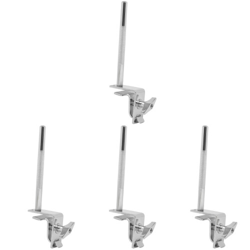 4Pz Clip Cowbell Argento Accessorio Per Batteria 1